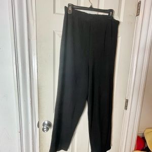 Pashoot ny womens XL/XXL black knit high waisted pants ankle length euc